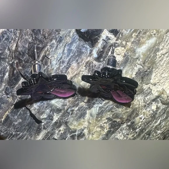 3 For $35 Pokemon Gengar Tongue Stainless Steel Enamel Stud Character Earring - Picture 4 of 6